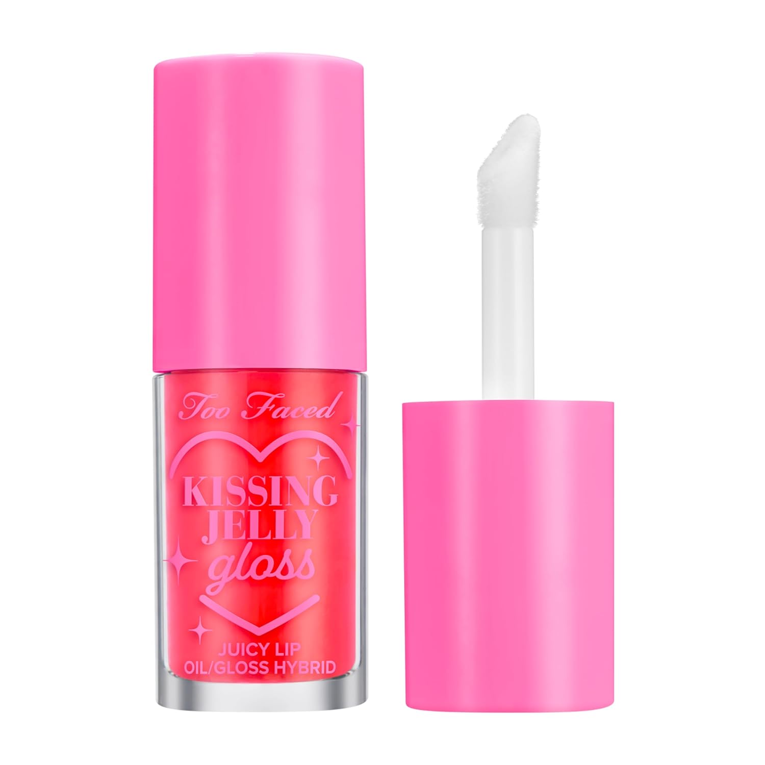 Too Faced Kissing Jelly Lip Oil + Gloss | Hydrating Lip Serum Treatment with Jojoba Oil for Instant Moisture and Glossy Shine
