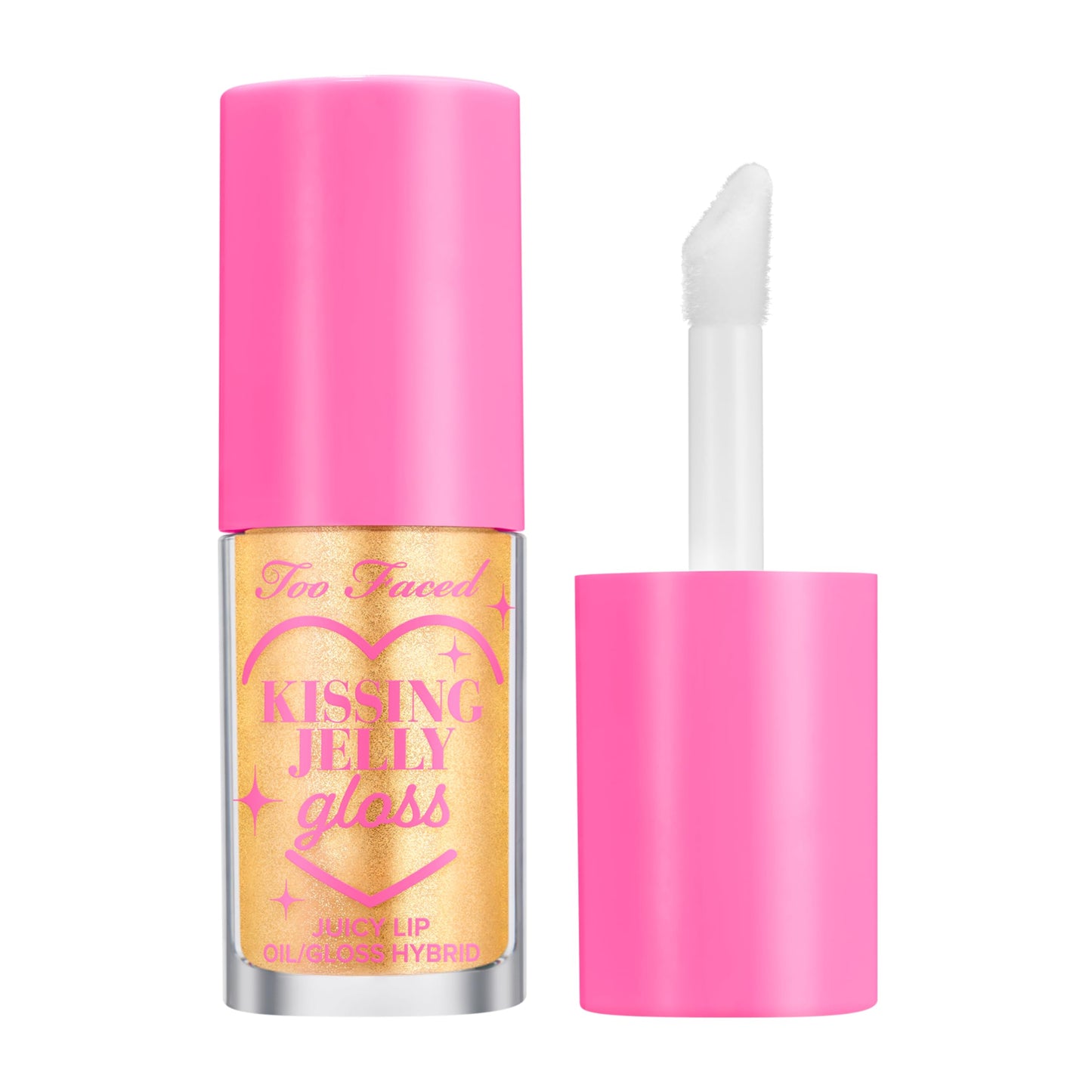 Too Faced Kissing Jelly Lip Oil + Gloss | Hydrating Lip Serum Treatment with Jojoba Oil for Instant Moisture and Glossy Shine