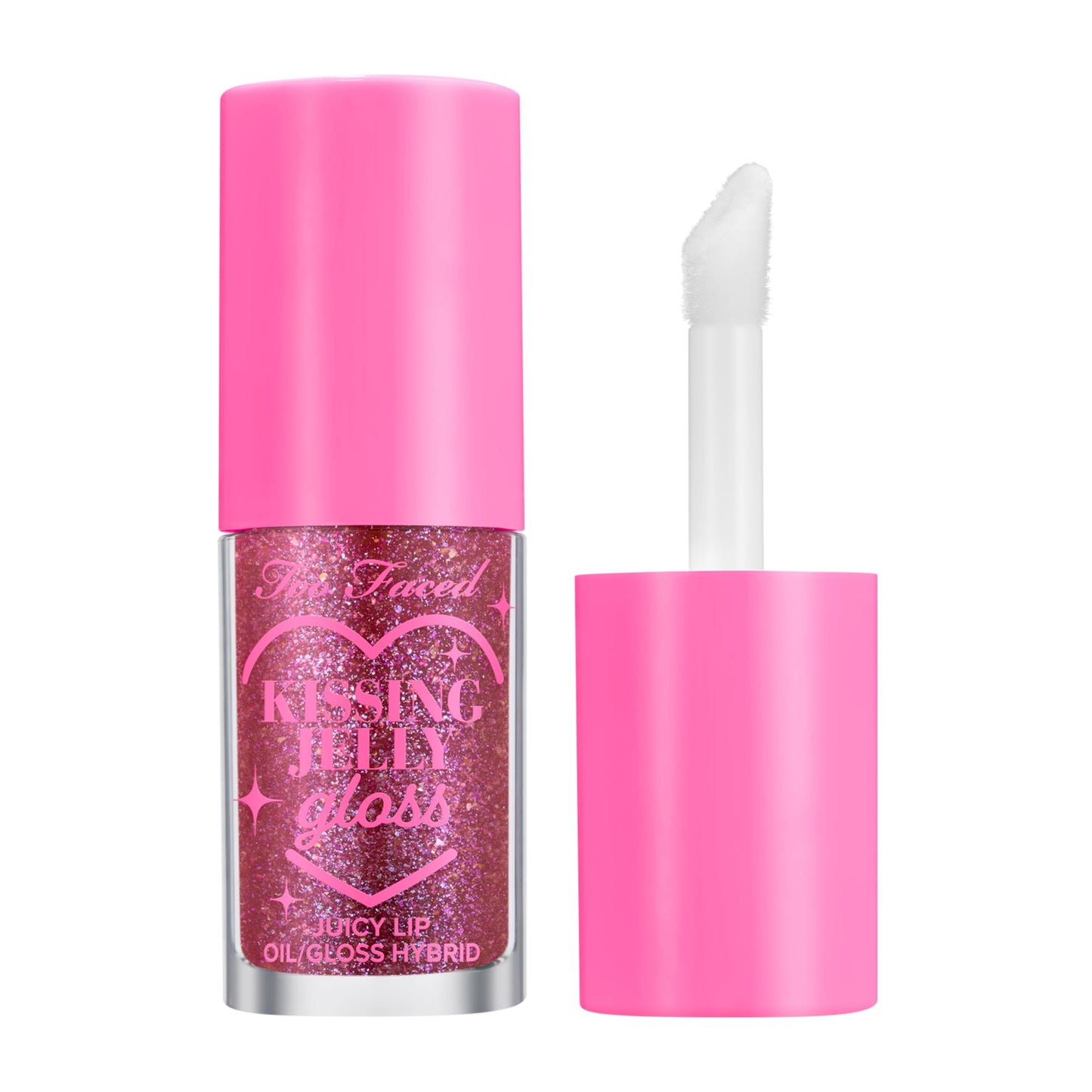 Too Faced Kissing Jelly Lip Oil + Gloss | Hydrating Lip Serum Treatment with Jojoba Oil for Instant Moisture and Glossy Shine