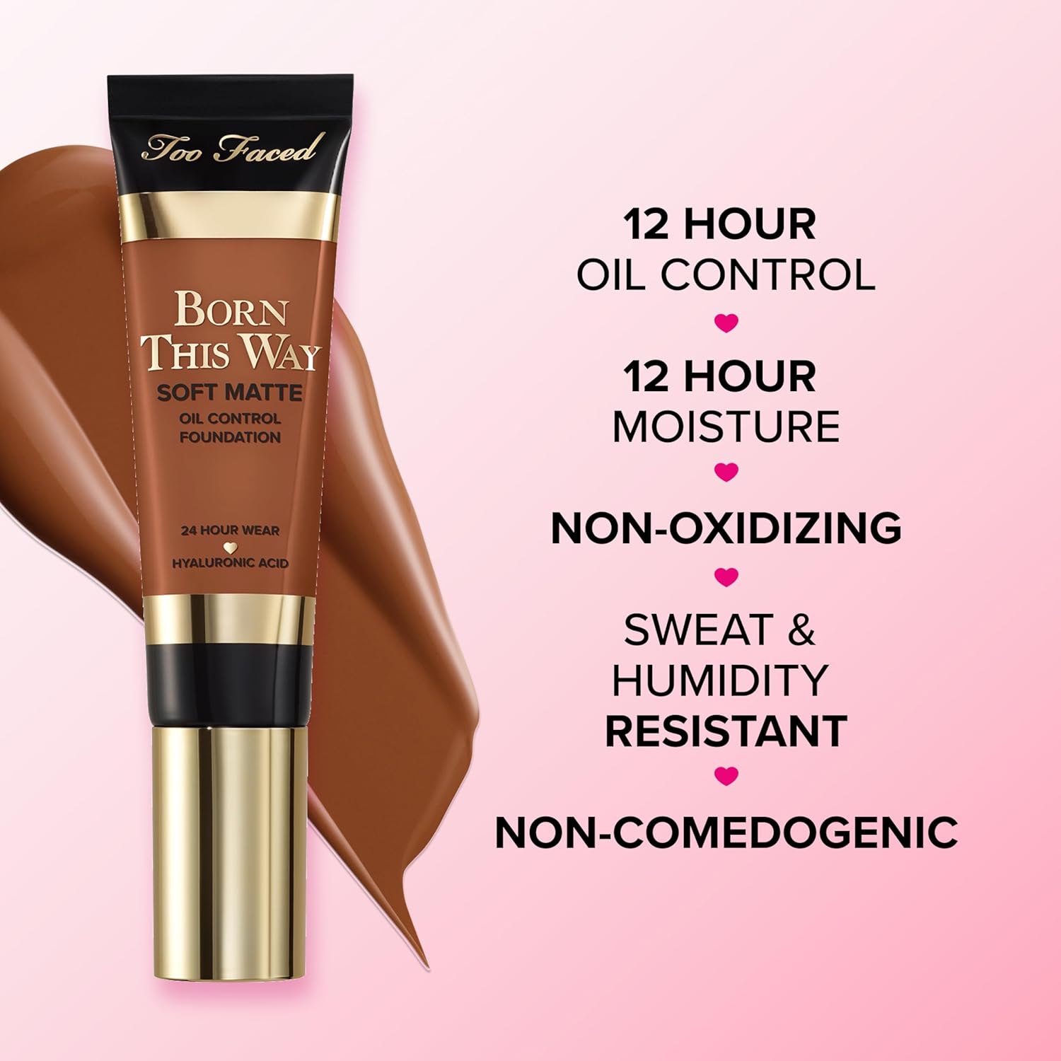 Too Faced Born This Way Soft Matte Foundation | Hydrating, Blurring, Waterproof, All-Day Oil Control Foundation that Helps Smooth Skin’s Appearance, 1 Fl Oz