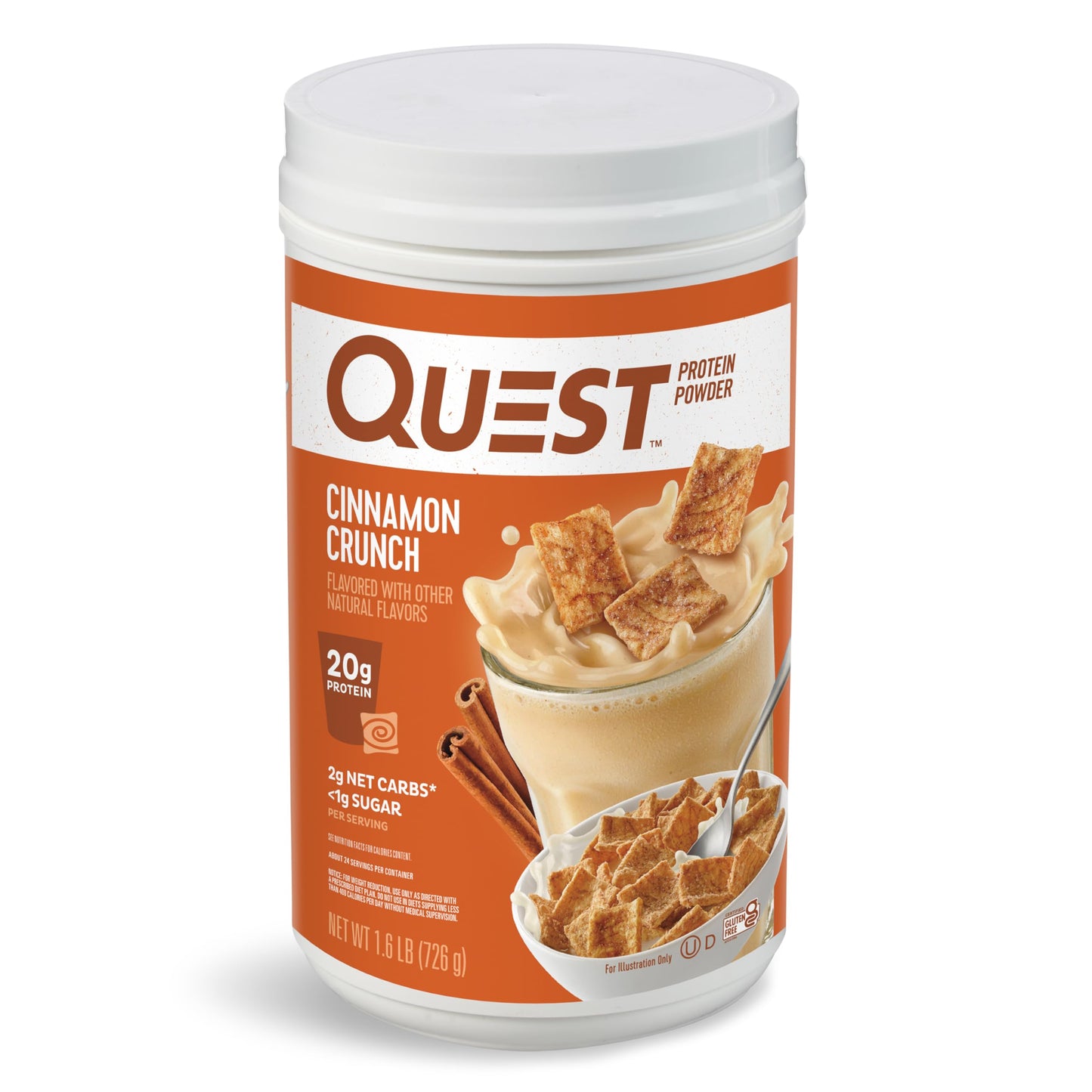 Quest Nutrition Vanilla Milkshake Protein Powder, 24g of Protein, 1g of Sugar, Low Carb, Gluten Free, 1.6 Pound, 23 Servings