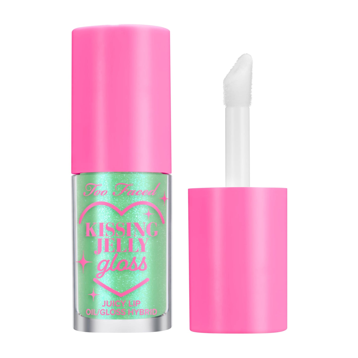 Too Faced Kissing Jelly Lip Oil + Gloss | Hydrating Lip Serum Treatment with Jojoba Oil for Instant Moisture and Glossy Shine