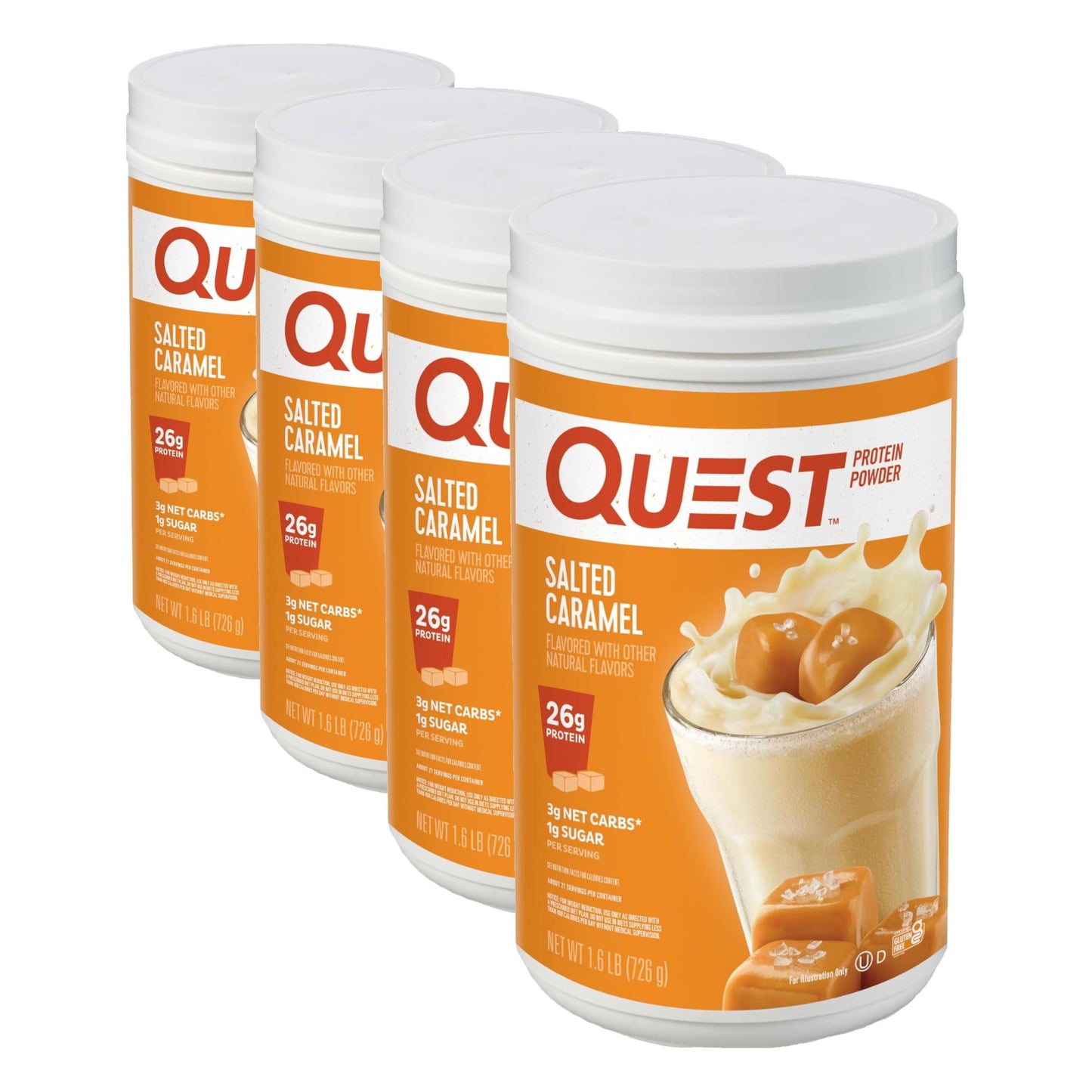Quest Nutrition Vanilla Milkshake Protein Powder, 24g of Protein, 1g of Sugar, Low Carb, Gluten Free, 1.6 Pound, 23 Servings