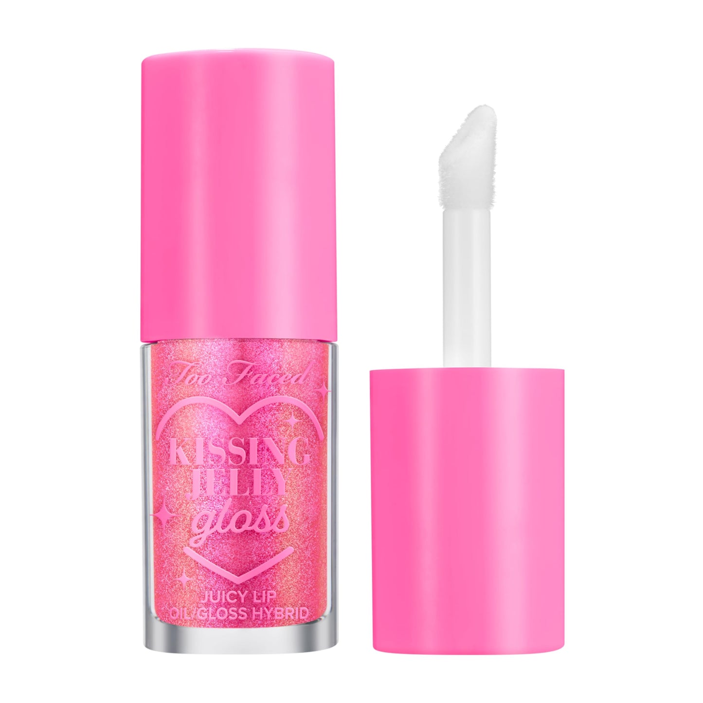 Too Faced Kissing Jelly Lip Oil + Gloss | Hydrating Lip Serum Treatment with Jojoba Oil for Instant Moisture and Glossy Shine