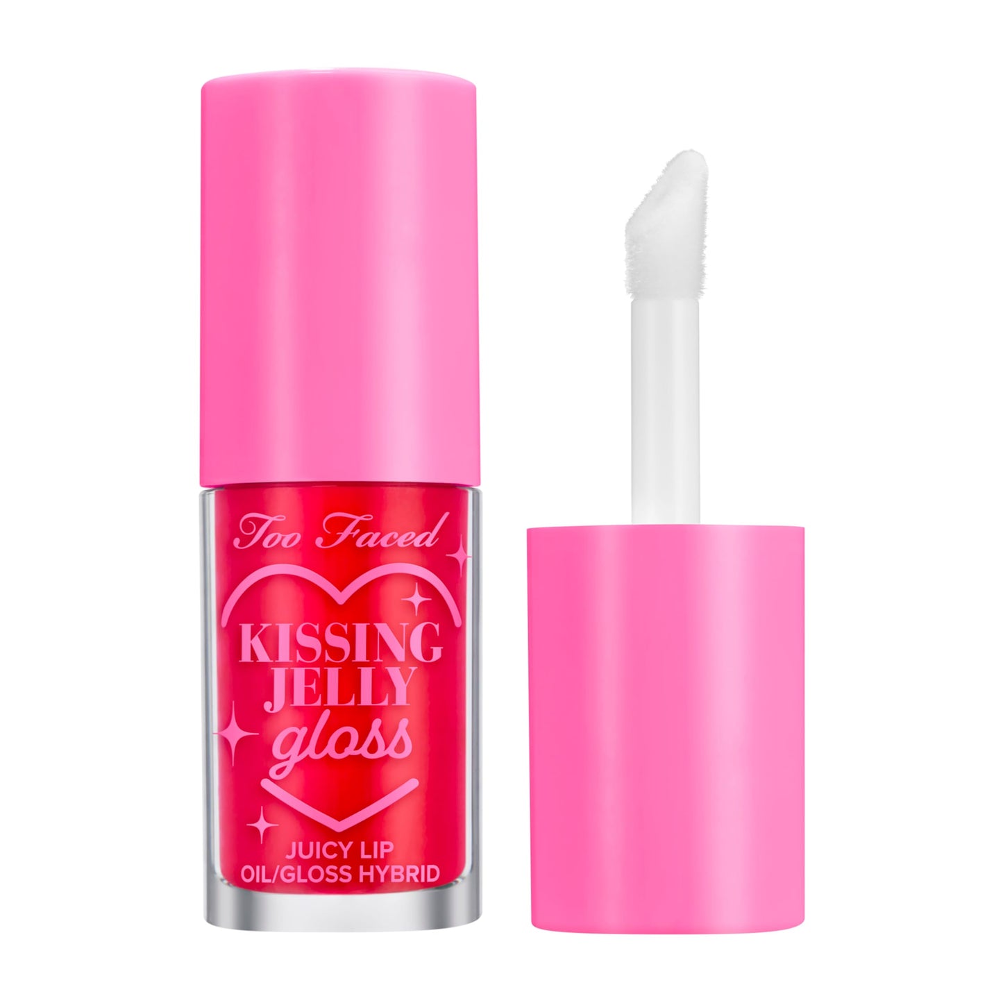 Too Faced Kissing Jelly Lip Oil + Gloss | Hydrating Lip Serum Treatment with Jojoba Oil for Instant Moisture and Glossy Shine