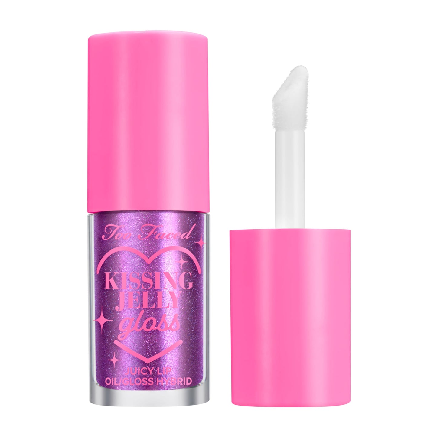 Too Faced Kissing Jelly Lip Oil + Gloss | Hydrating Lip Serum Treatment with Jojoba Oil for Instant Moisture and Glossy Shine