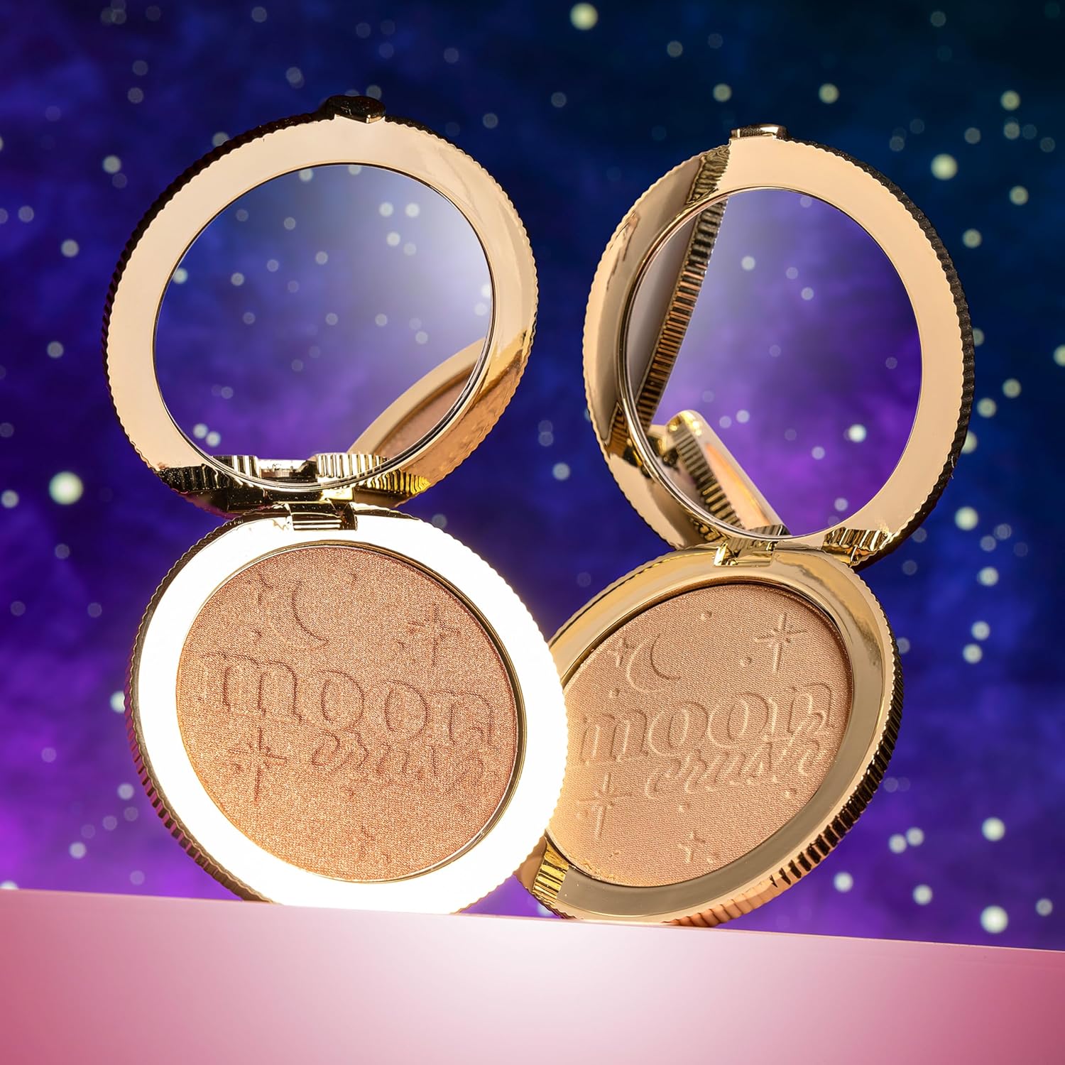 Too Faced Moon Crush Highlighter | Sheer, Powder, Glossy Glow, Highlighter Makeup 0.24 Ounce